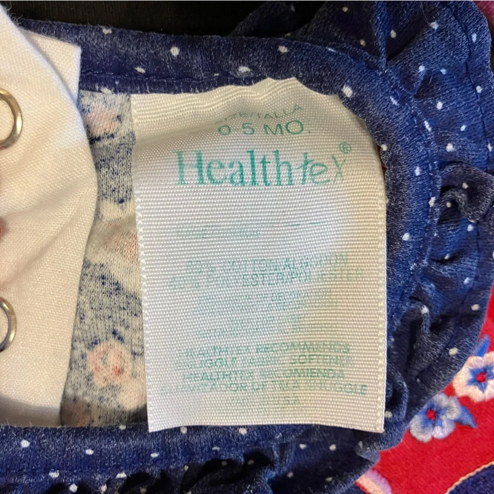 Vintage Healthtex baby bubble romper/ jumper “little bunny” pattern Sz 0-5 Month